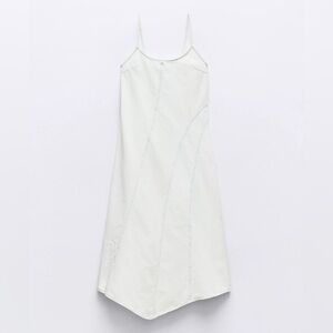 Zara White Denim Dress